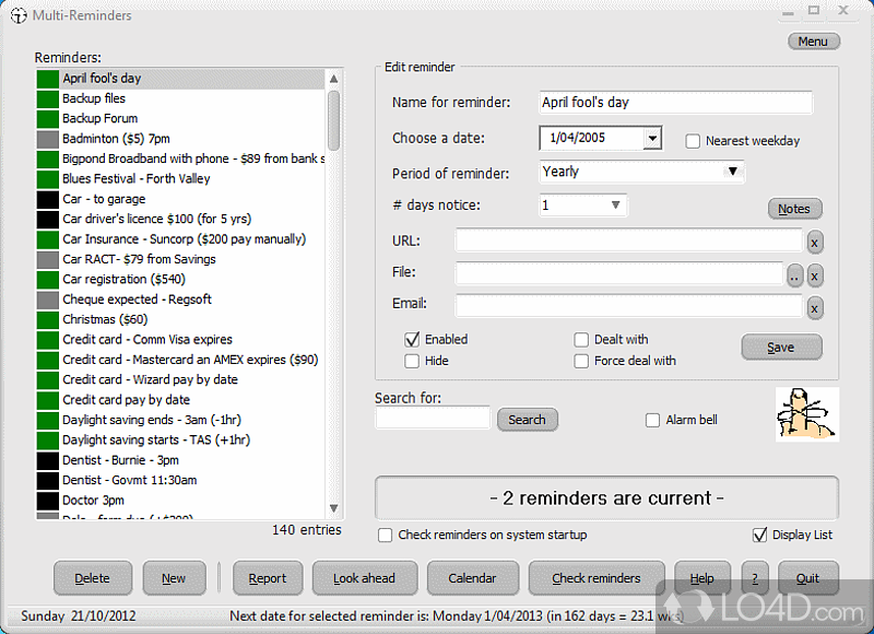 Clean feature lineup - Screenshot of Multi Reminders