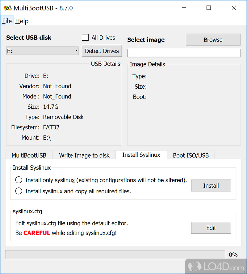 Install multiple Linux distributions from USB - Screenshot of MultiBootUSB