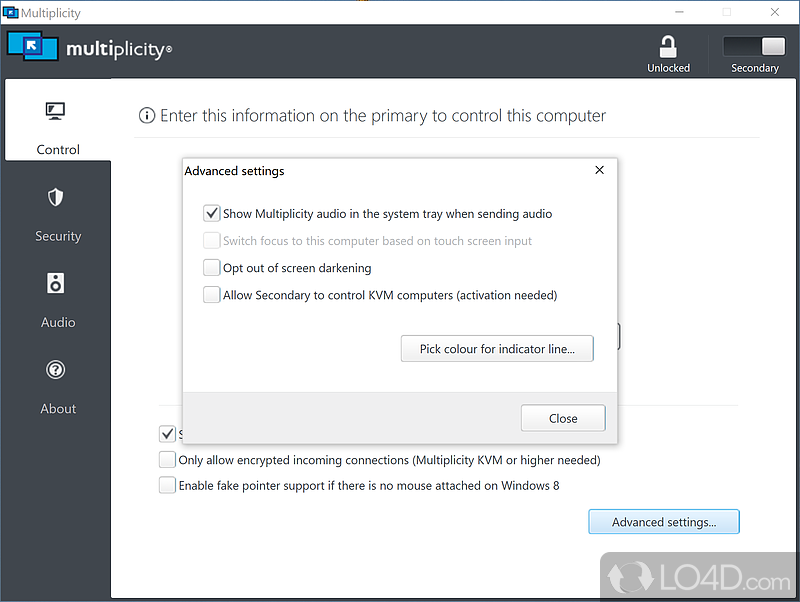 Allows you to control multiple PCs using one keyboard and mouse - Screenshot of Multiplicity