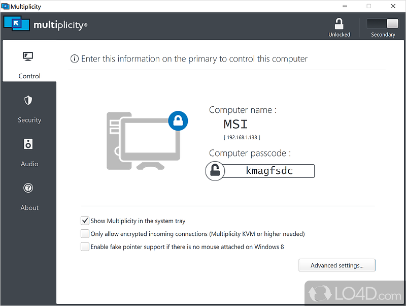 Control multiple computers with a single keyboard - Screenshot of Multiplicity