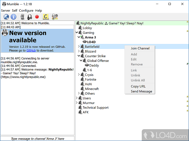 Step by step guided configuration - Screenshot of Mumble