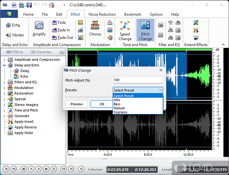 Software for editing, recording and sharing any audio file fast - Screenshot of Music Editor Free