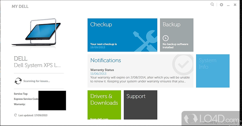 Introduces some checking and technical support functions for Dell PCs - Screenshot of My Dell