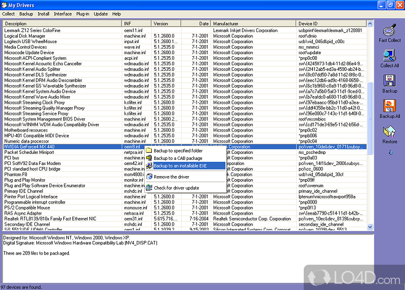 My Drivers: Performance - Screenshot of My Drivers