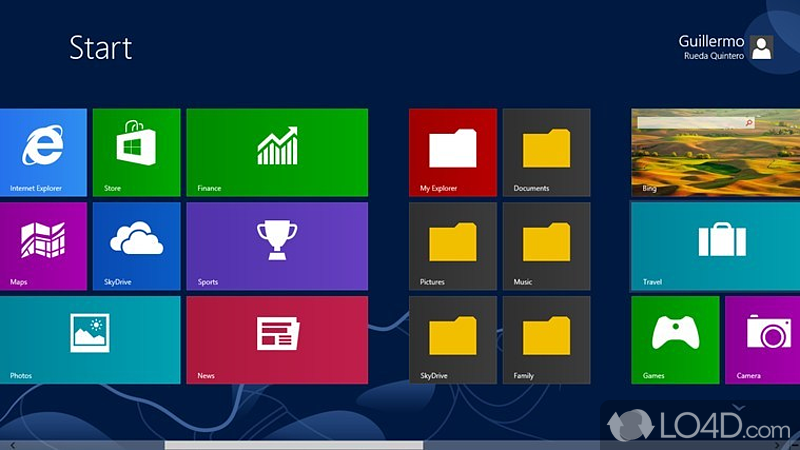 My Explorer for Windows 8: User interface - Screenshot of My Explorer for Windows 8