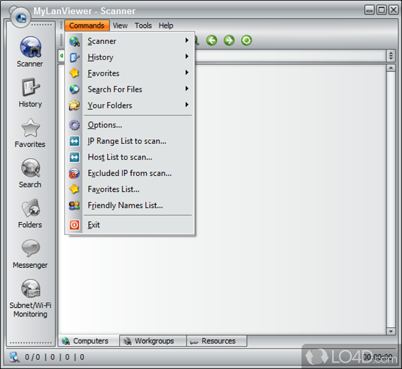 Wireless network scanner - Screenshot of MyLanViewer Portable