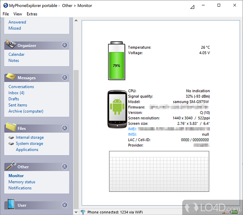 MyPhoneExplorer Portable: Outlook - Screenshot of MyPhoneExplorer Portable