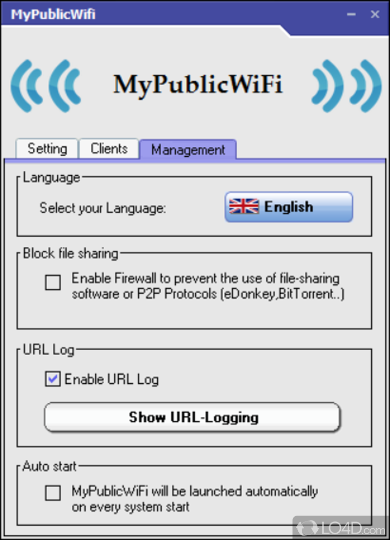 Turn the laptop into a router or wireless hotspot - Screenshot of MyPublicWiFi