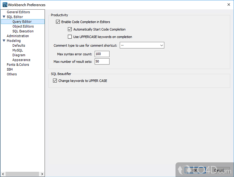 Visual Performance Dashboard - Screenshot of MySQL Workbench