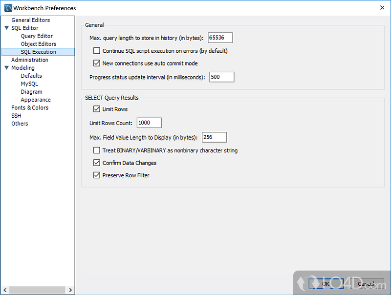 Database Migration - Screenshot of MySQL Workbench