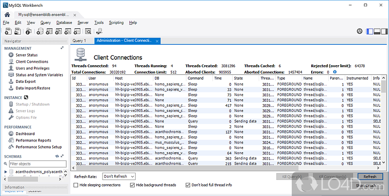 ER diagrams, syntax highlighting, and error parsing while typing - Screenshot of MySQL Workbench