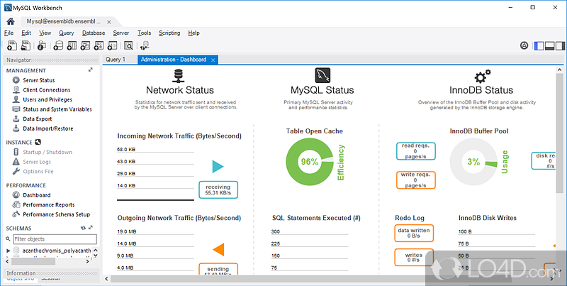 Add database tools to your desktop - Screenshot of MySQL Workbench