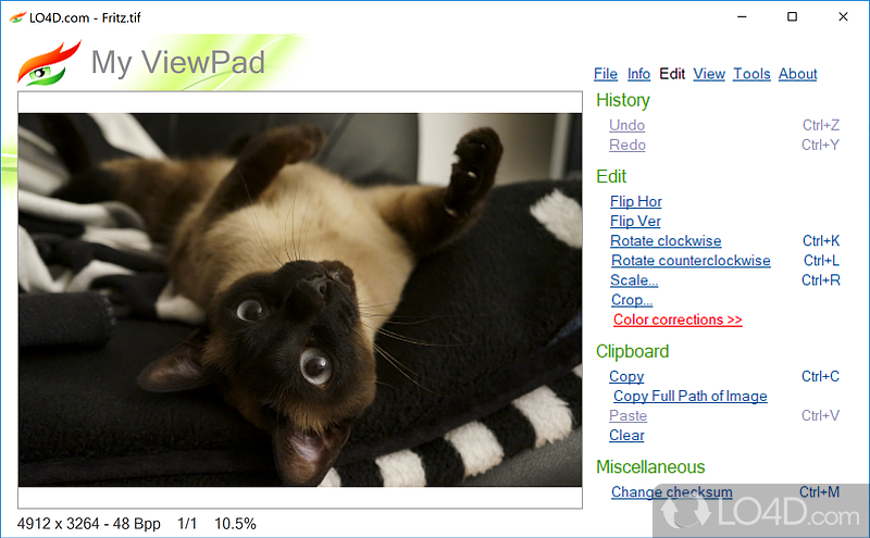 MyViewPad: User interface - Screenshot of MyViewPad