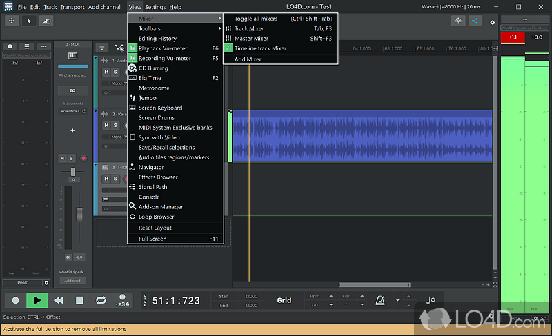 n-Track Studio: Evaluation - Screenshot of n-Track Studio