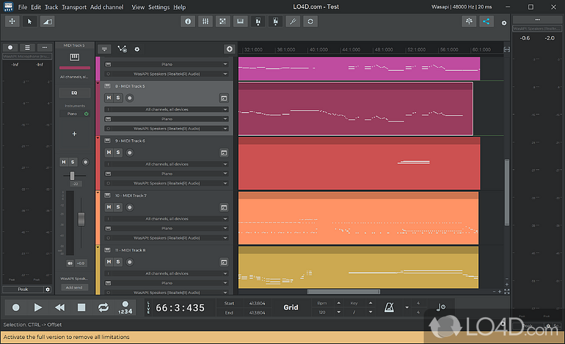 Powerful multi-track recording and editing software, with support for real-time effects - Screenshot of n-Track Studio