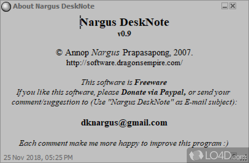Nargus DeskNote screenshot