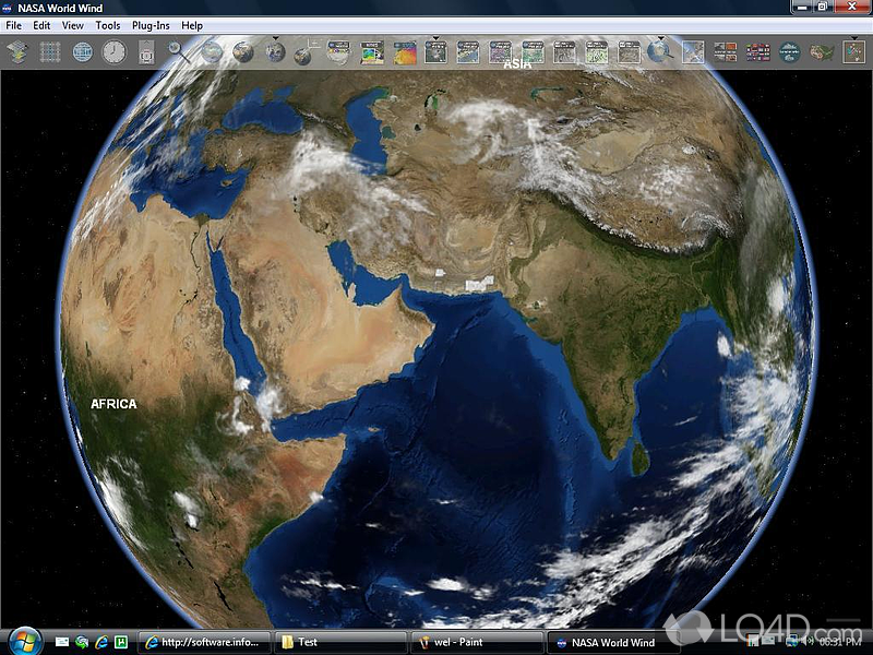 Rich set of features to play with - Screenshot of NASA World Wind