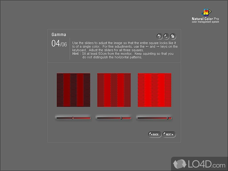 Natural Color Pro: User interface - Screenshot of Natural Color Pro