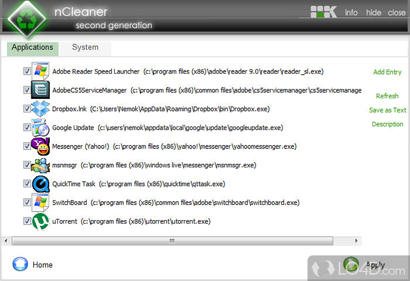 nCleaner screenshot