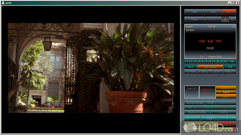 Nice and full featured DVD player - Screenshot of nDVD