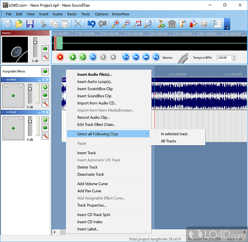 Nero SoundTrax screenshot