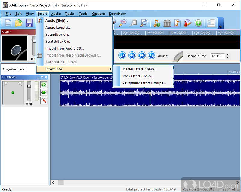 Nero SoundTrax: Free Audio Editor - Screenshot of Nero SoundTrax