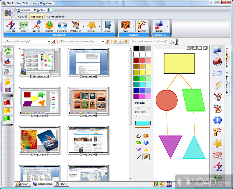Classroom management software - Screenshot of Net Control 2
