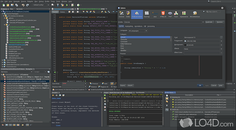 Simple interface, yet demanding app - Screenshot of NetBeans IDE