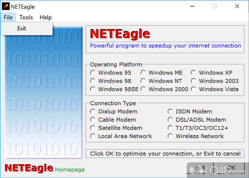 NetEagle: Simple layout - Screenshot of NetEagle