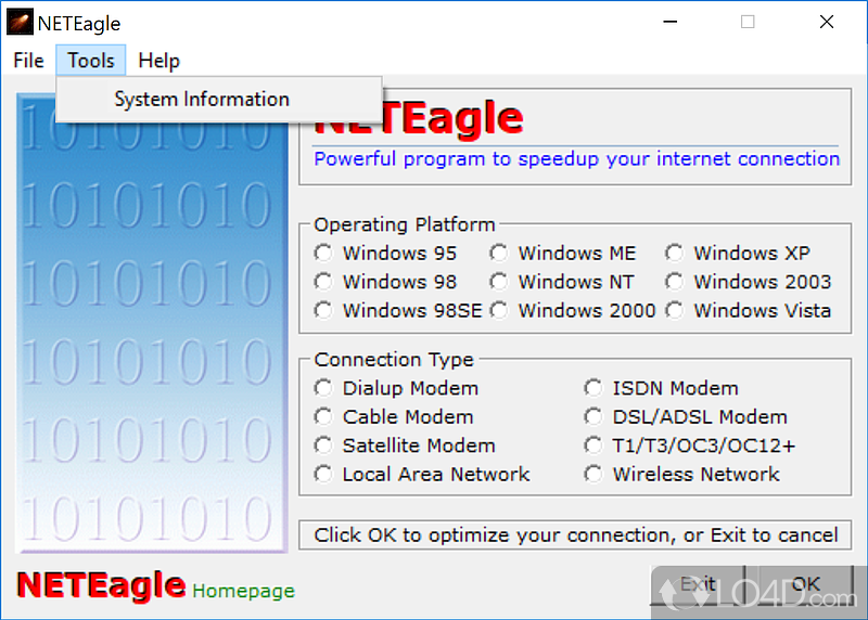 Tweaks done to your system - Screenshot of NetEagle