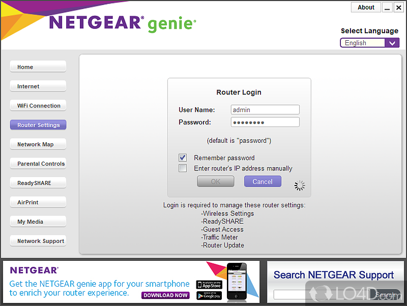 Create bootable drives for Linux distributions - Screenshot of NETGEAR Genie