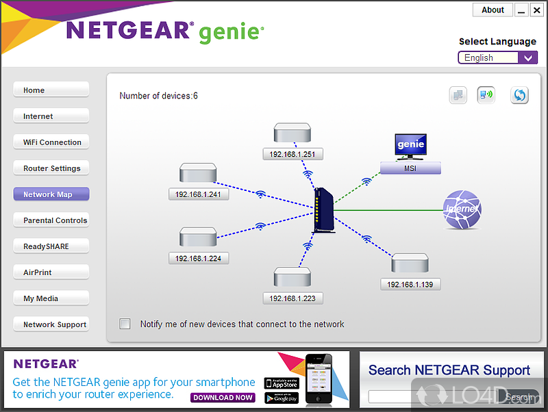 Create a bootable drive - Screenshot of NETGEAR Genie