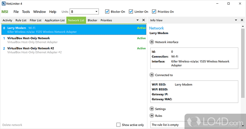 NetLimiter: Network Monitor - Screenshot of NetLimiter