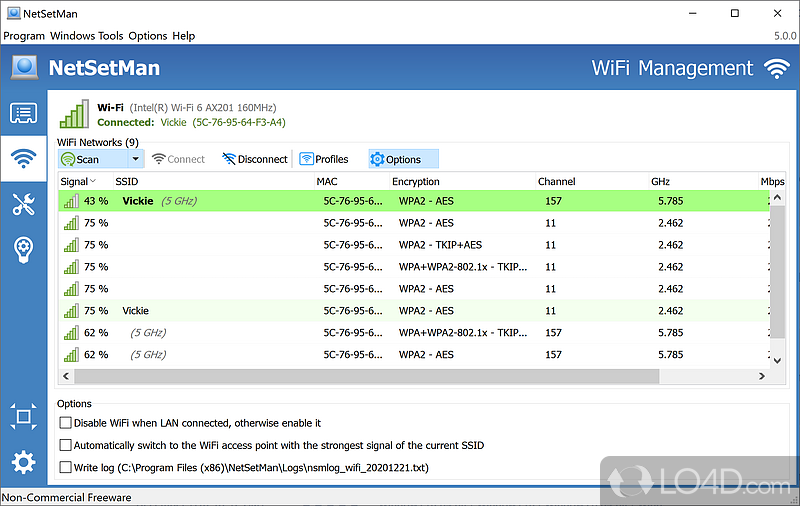 Installer and portable version - Screenshot of NetSetMan