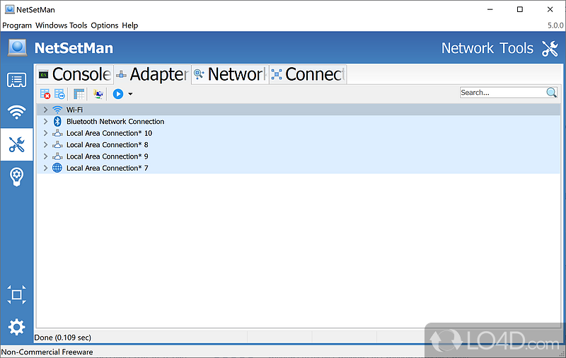 Create up to six network profiles - Screenshot of NetSetMan