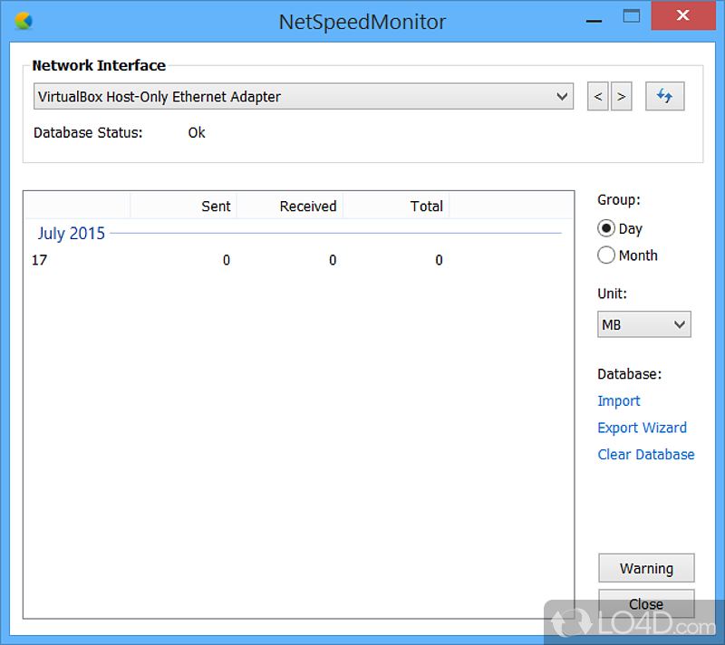 Keep an eye on your connection - Screenshot of NetSpeedMonitor