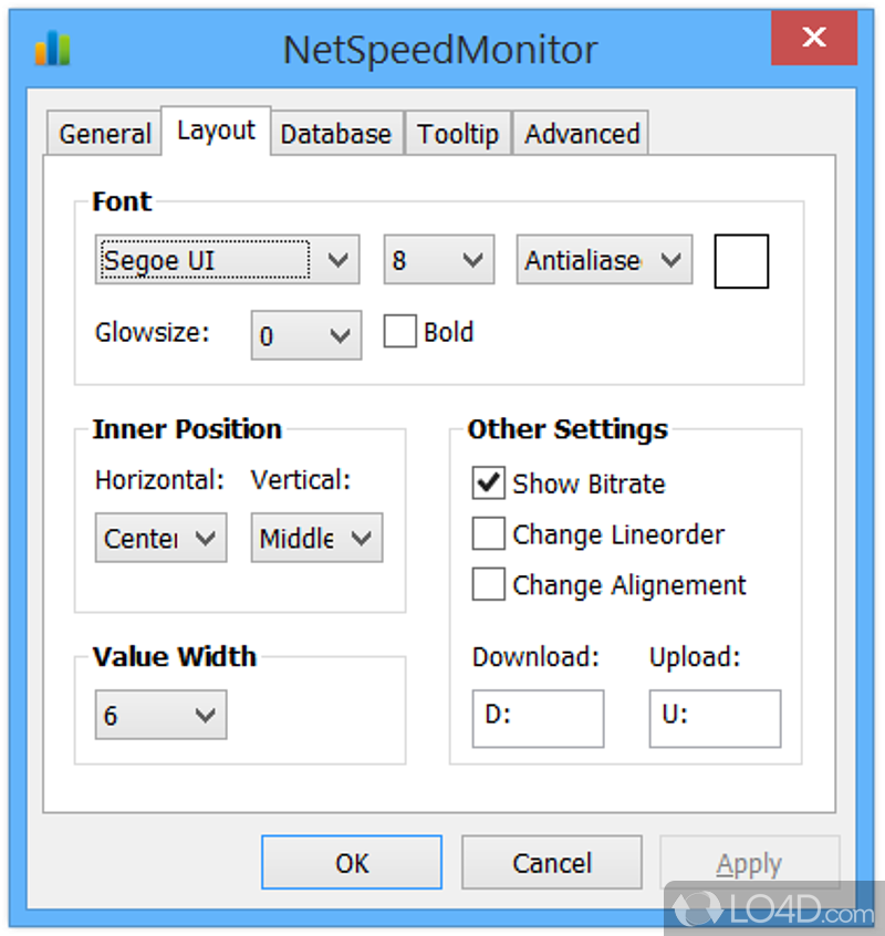 Handy network activity monitor - Screenshot of NetSpeedMonitor