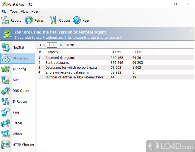 Monitor, manage and log all TCP and UDP connections from your network - Screenshot of NetStat Agent