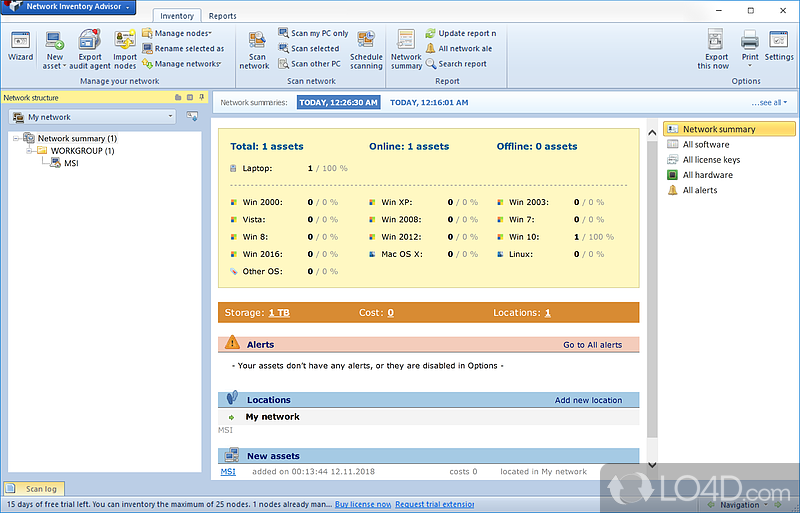 An easy-to-use network analysis tool with lots of features - Screenshot of Network Inventory Advisor