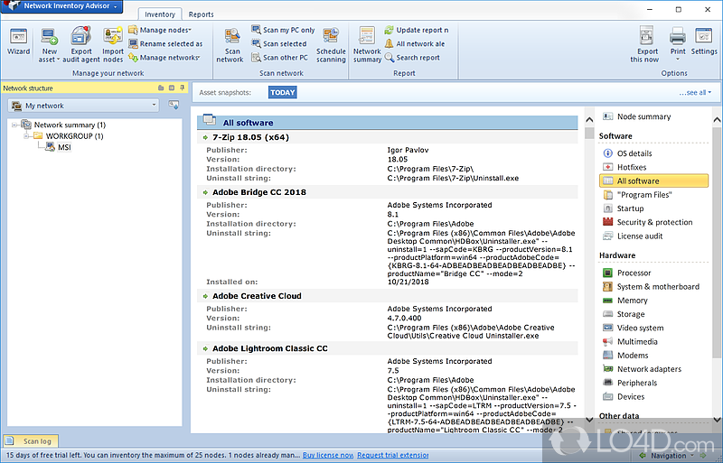 Network Inventory Advisor: Network scan - Screenshot of Network Inventory Advisor