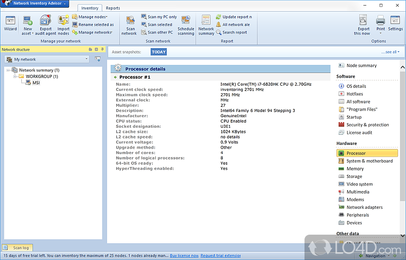 Highly detailed reports - Screenshot of Network Inventory Advisor