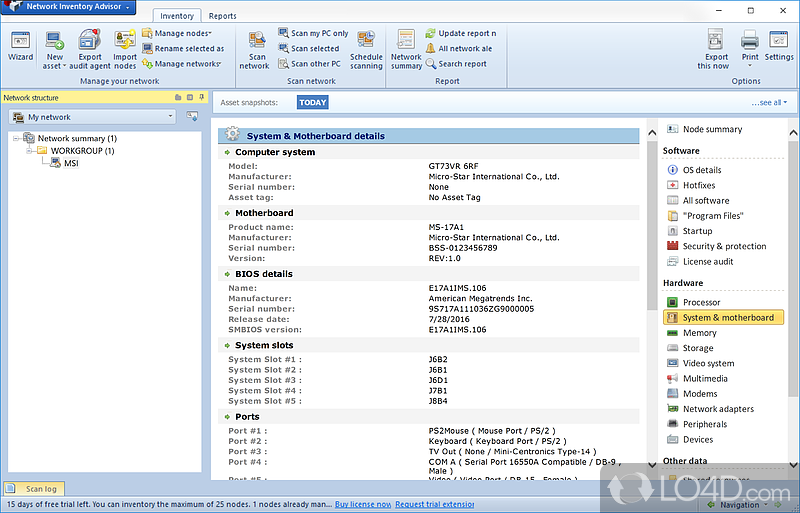 Network Inventory Advisor: Html, csv, xml - Screenshot of Network Inventory Advisor