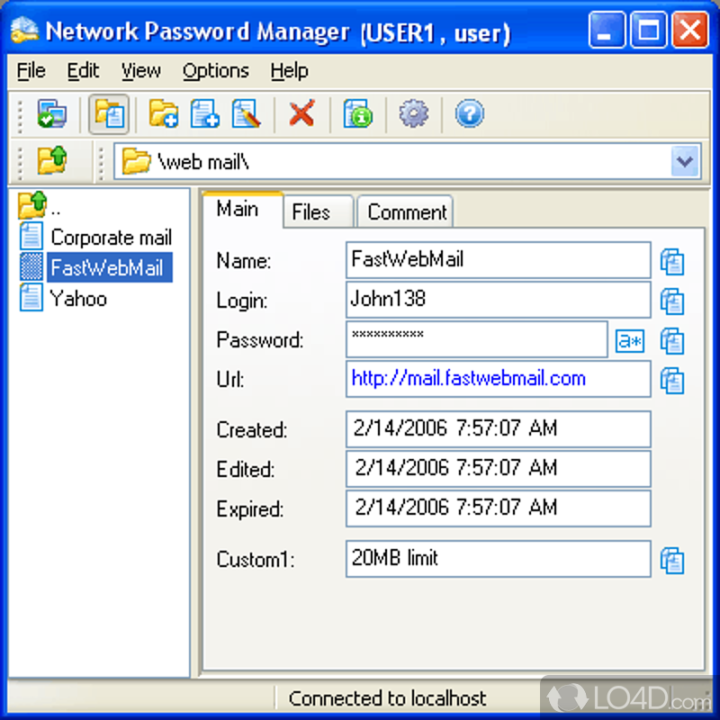 User-friendly interface and settings - Screenshot of Network Password Manager