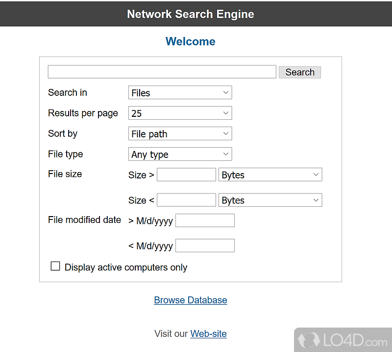 Network Search Engine screenshot