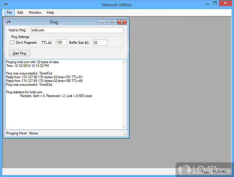 Quickly view information regarding IP address - Screenshot of Network Utilities