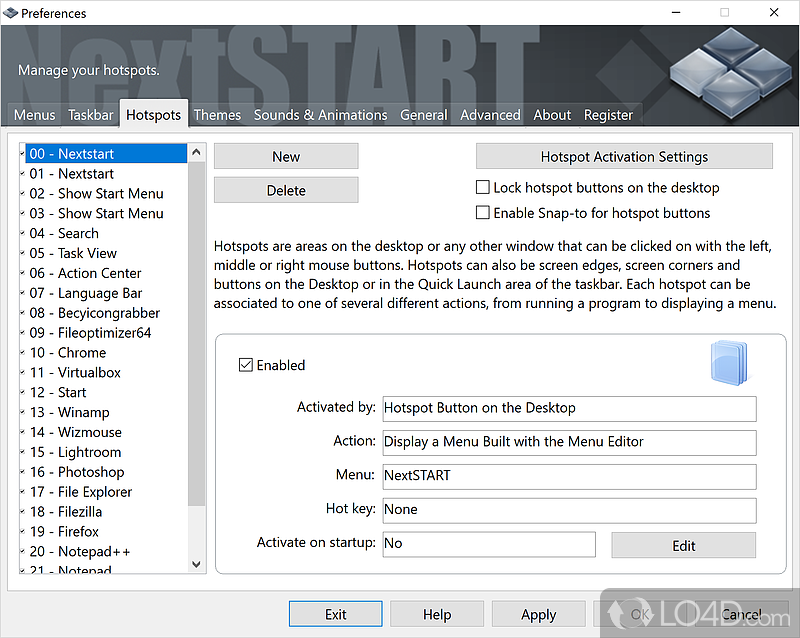 NextSTART screenshot