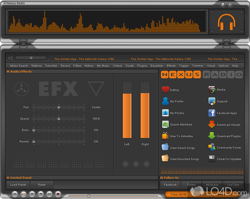 Nexus Radio: Slick interface - Screenshot of Nexus Radio
