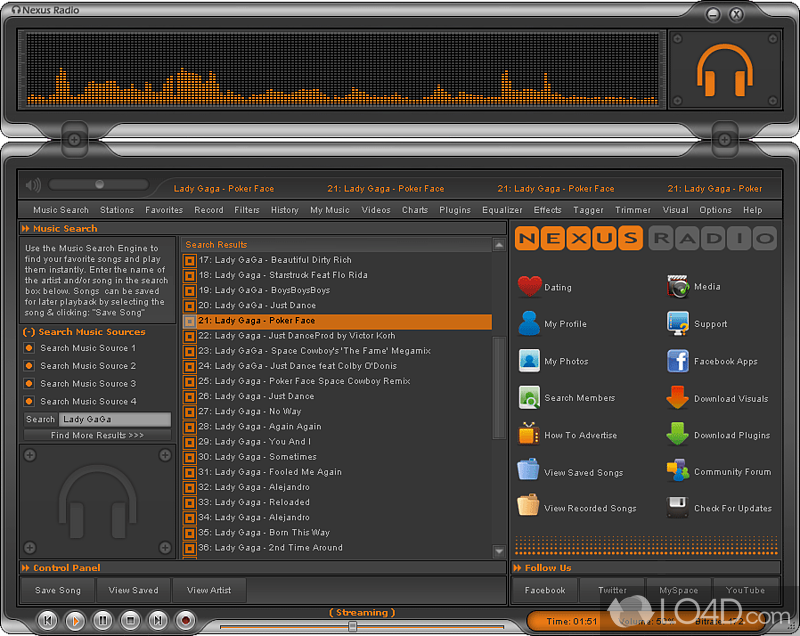 Online radio at your fingertips - Screenshot of Nexus Radio