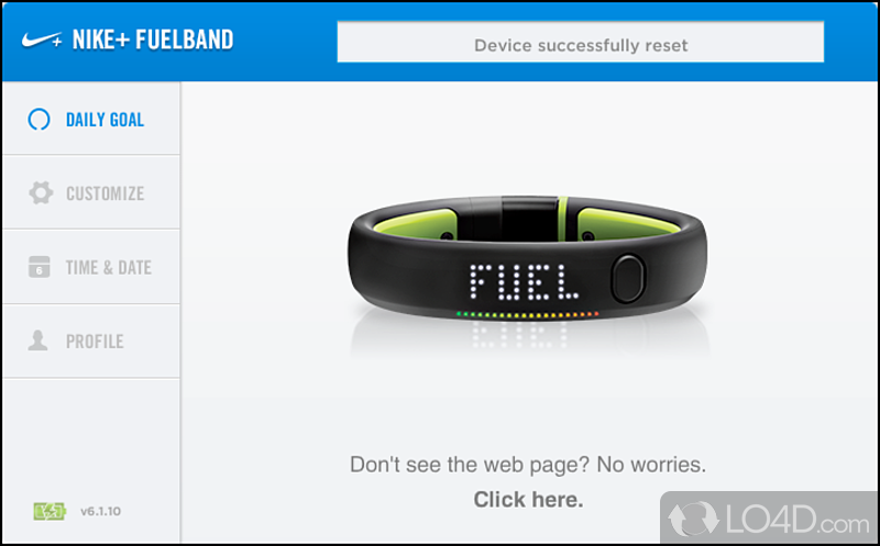 Software for Windows which integrates with Nike Connect devices - Screenshot of Nike+ Connect