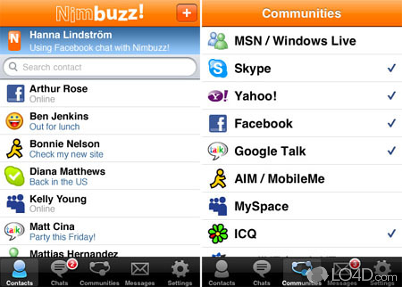 Create a profile and get connected - Screenshot of Nimbuzz